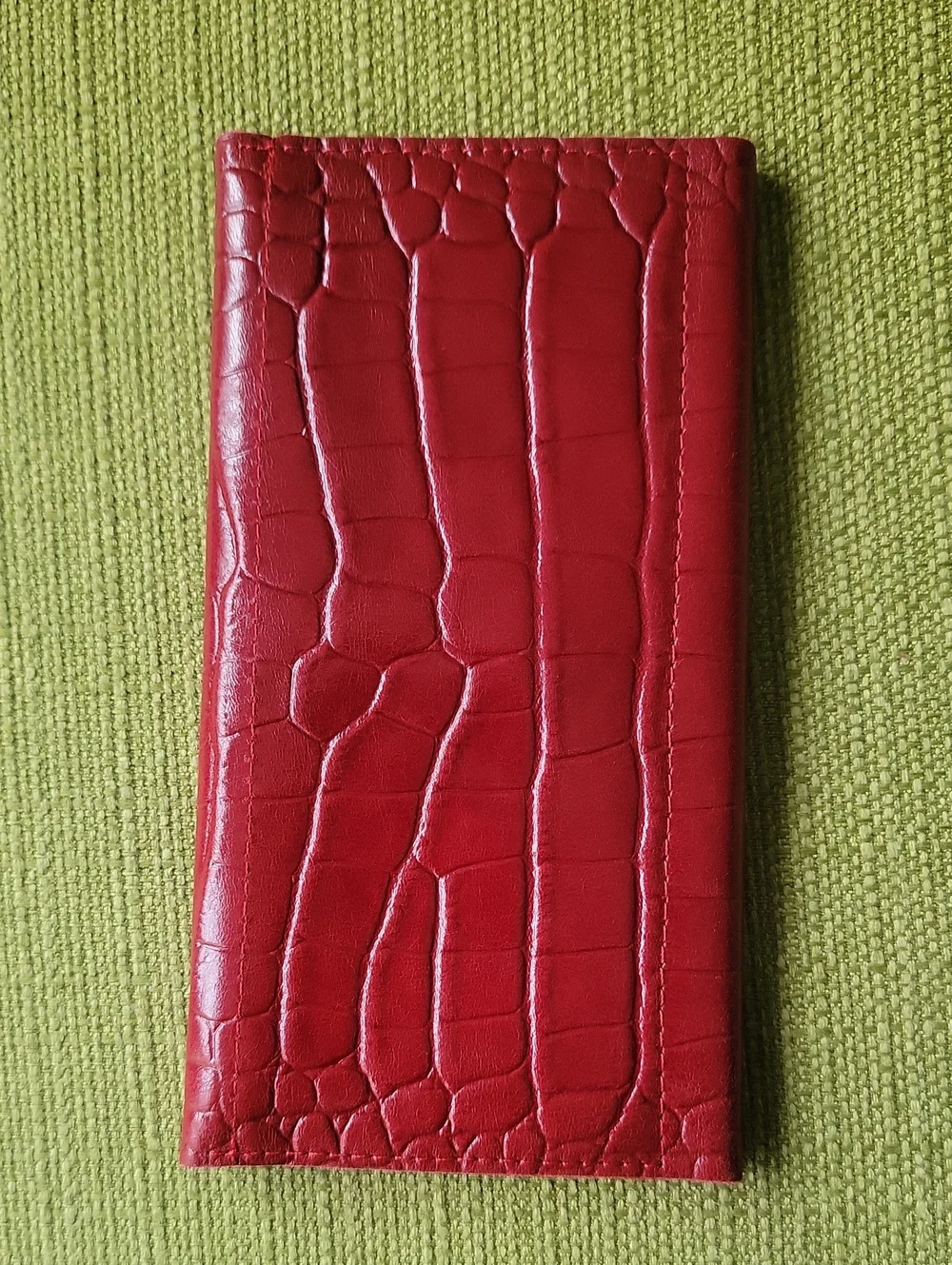 Giorgio Ferretti Red Croc-Embossed Leather Long Wallet - Women Accessories